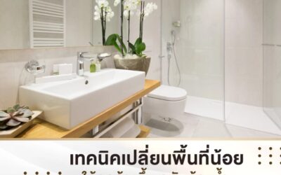 เทคนิคเปลี่ยนพื้นที่น้อยดูกว้างขึ้นฉบับห้องน้ำ